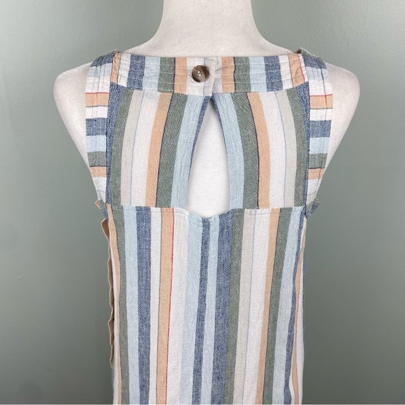 For Cynthia colorful striped Linen blend Shift tank dress size Small - Picture 7 of 9
